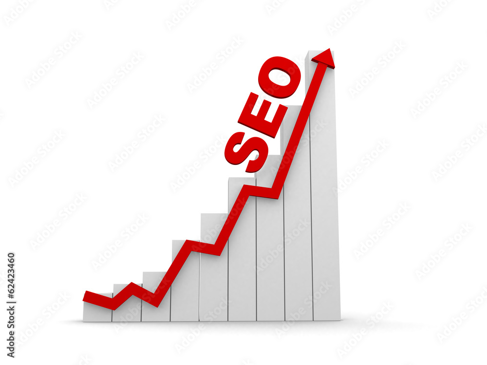 3d graph. SEO concept.