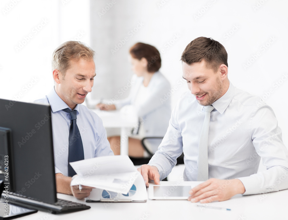 businessmen with notebook and tablet pc businessmen with notebook and tablet pc