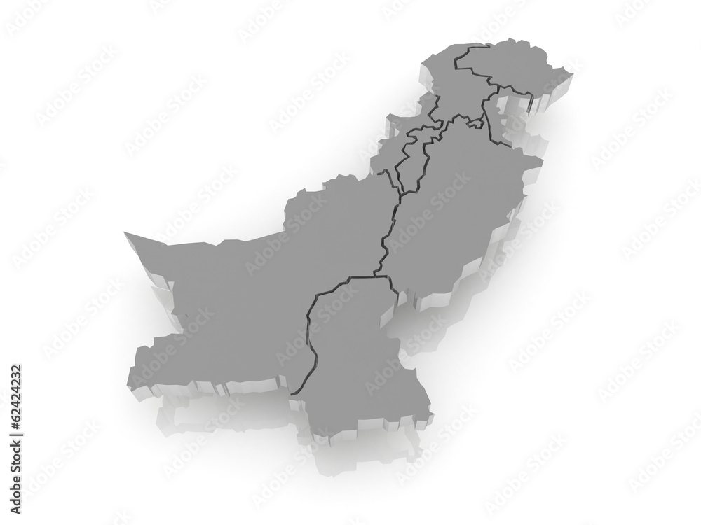 Fototapeta premium Map of Pakistan