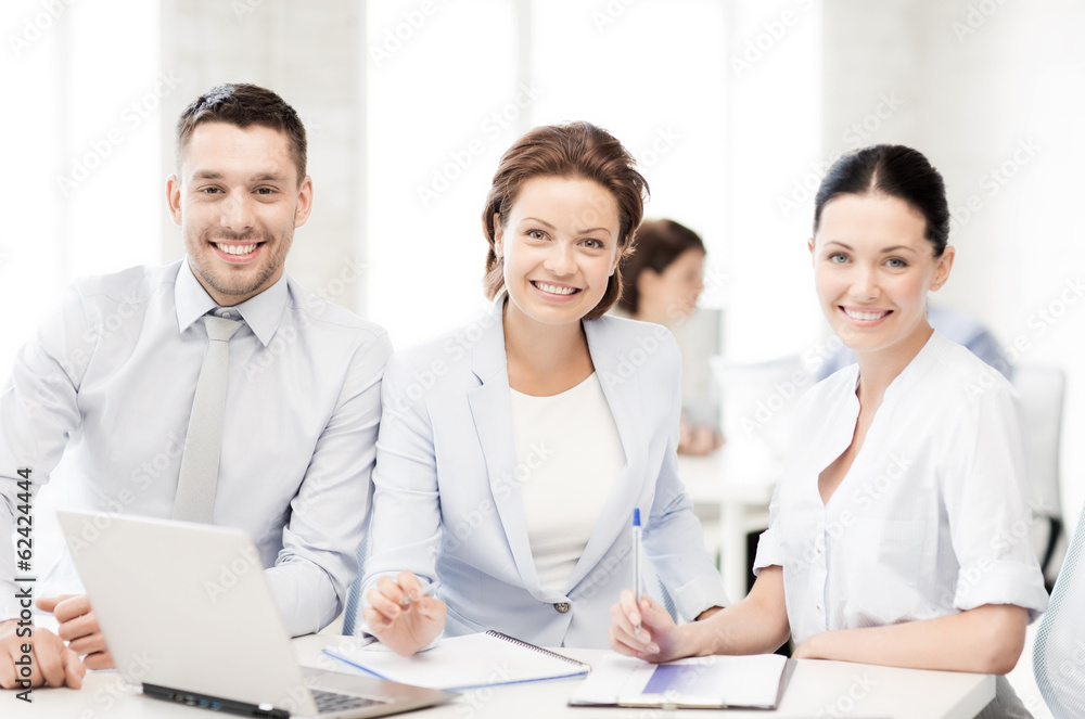 business team discussing something in office business team discussing something in office