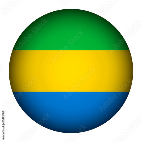 Free Download Gabon flag button. - GFXLoad