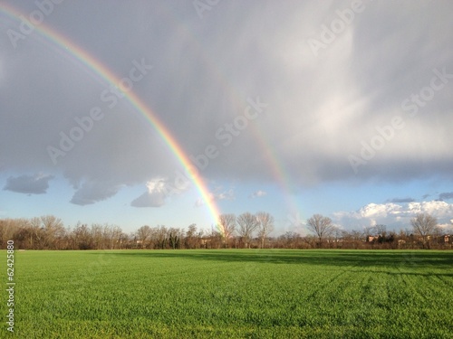 landscape with rainbow