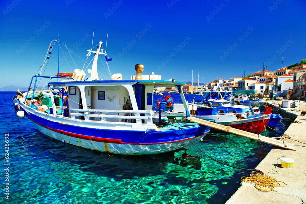 colors of Greece series - traditional fishing boats