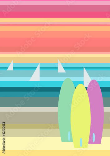 Beach abstract travel and landscape background