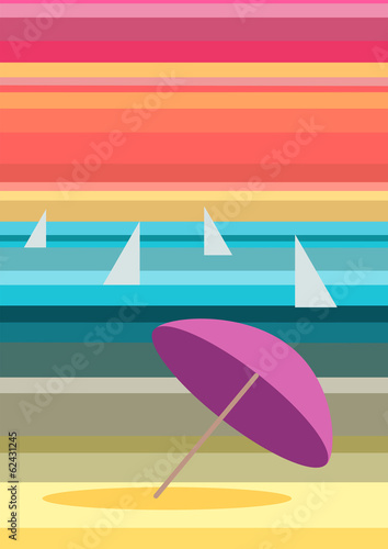 Beach abstract travel and landscape background