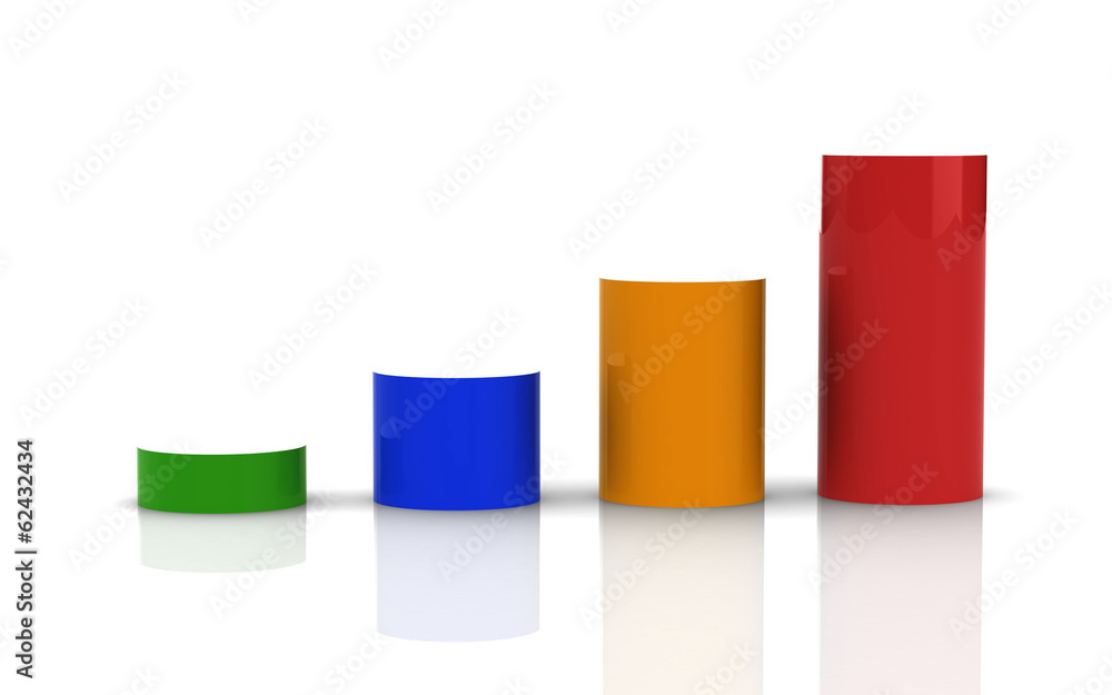 Chart and Business Growth (high resolution 3D image) Chart and Business Growth (high resolution 3D image)