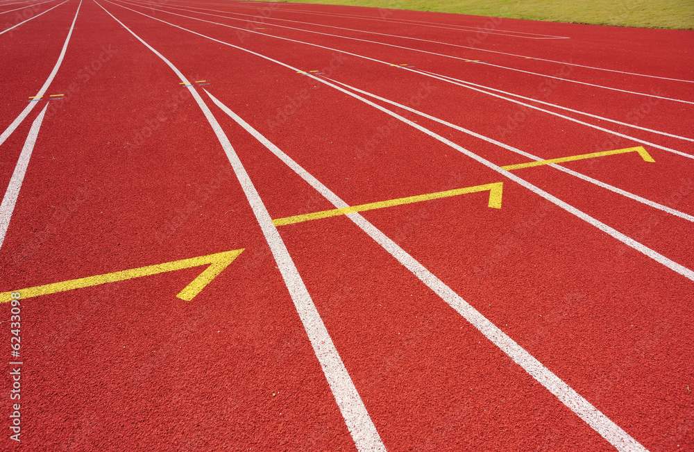 Fototapeta premium Athletics stadium running track 
