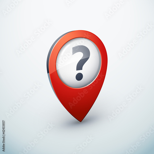 icône épingle punaise marqueur carte question