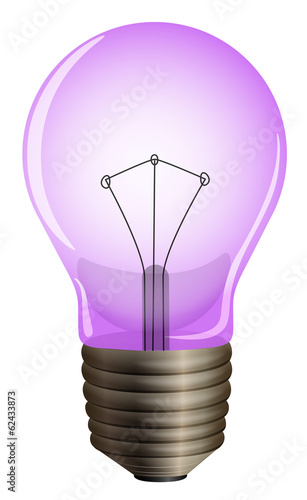 A purple light bulb