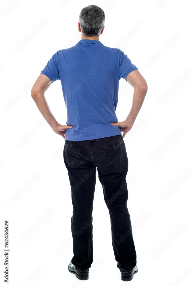 Back view of mature man Back view of mature man