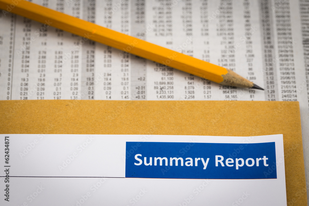Showing business and financial report Showing business and financial report