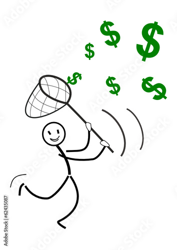 Strichmännchen verdient Geld
