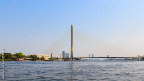 Photo of river bridge in Bangkok, Thailand