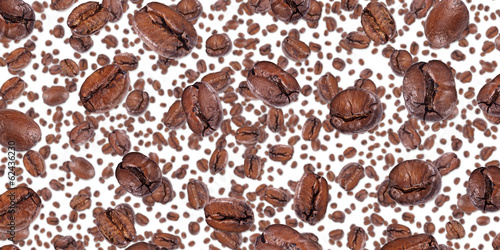 Coffee Beans background (on white)
