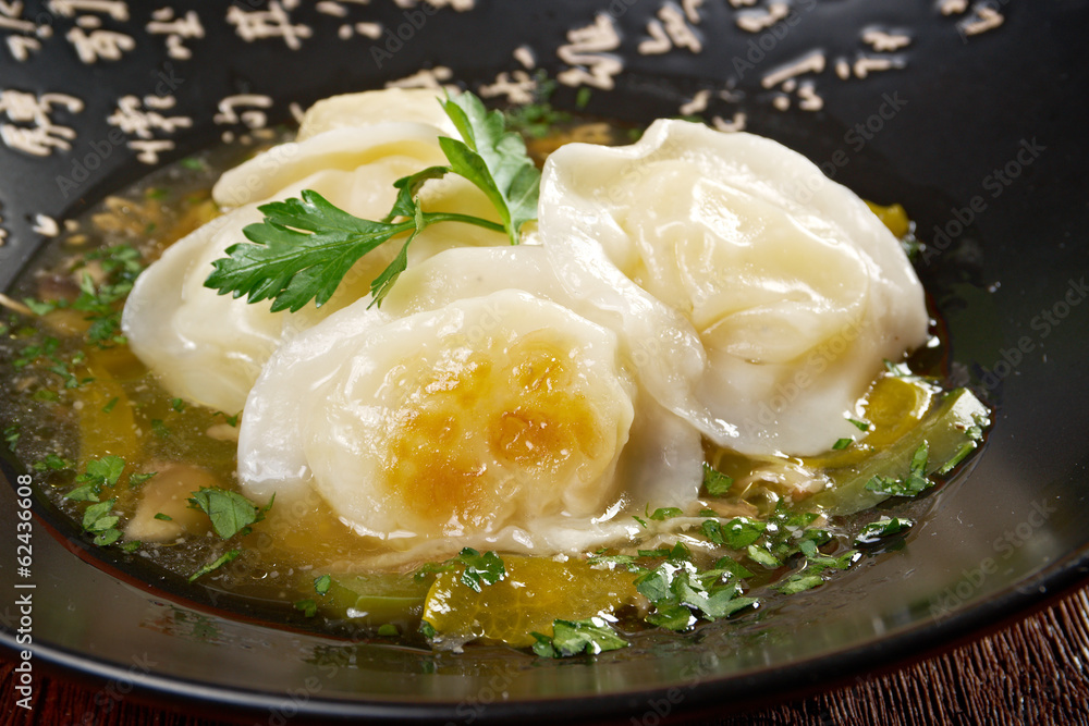 potato and mushrooms dumplings .Dim Sum potato and mushrooms dumplings .Dim Sum