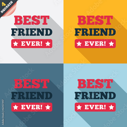 Best friend ever sign icon. Award symbol.