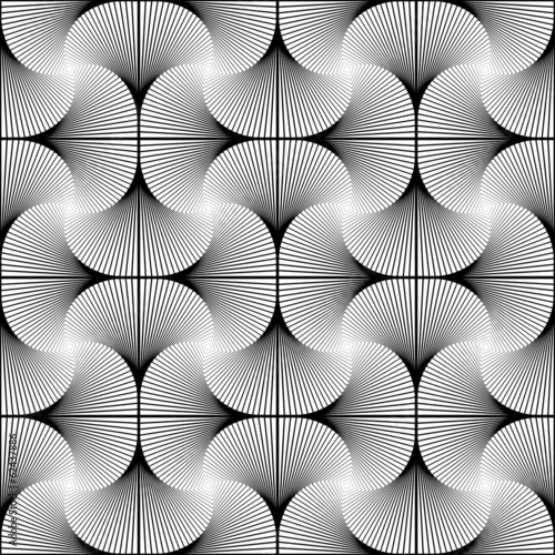 Design seamless twirl movement striped geometric pattern. Abstra