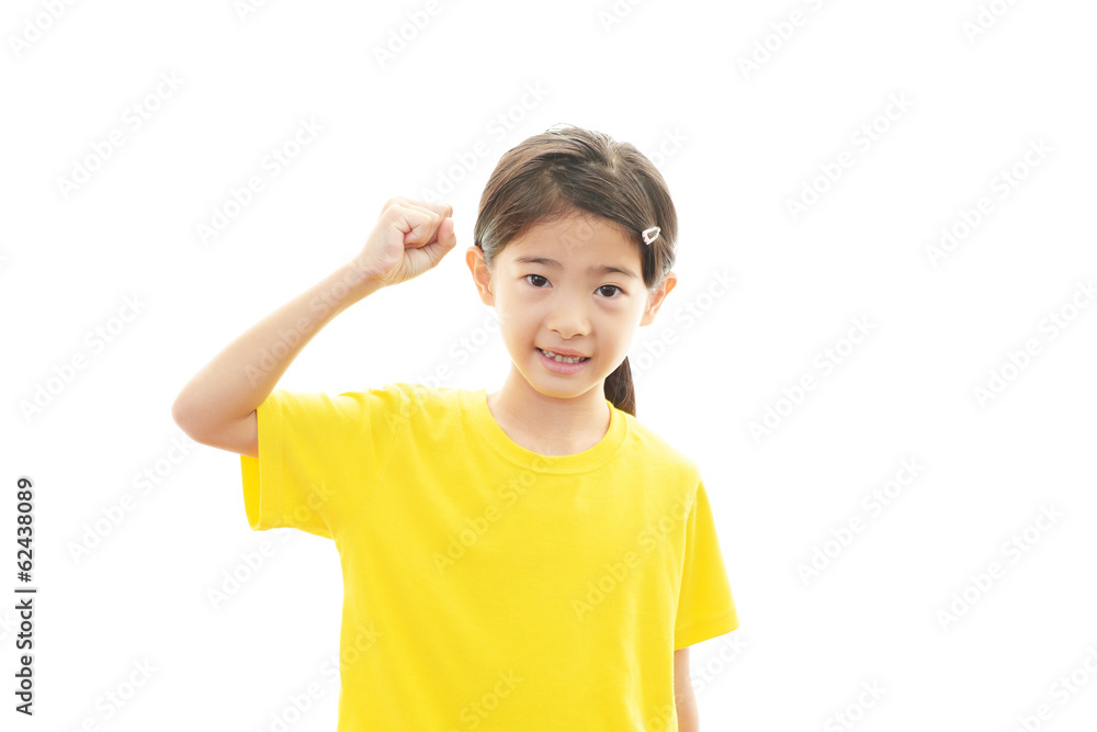 ガッツポーズの女の子 ガッツポーズの女の子