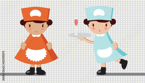 Retro Dolls Waitress seller