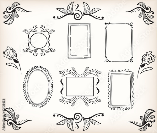 Calligraphic borders and frames
