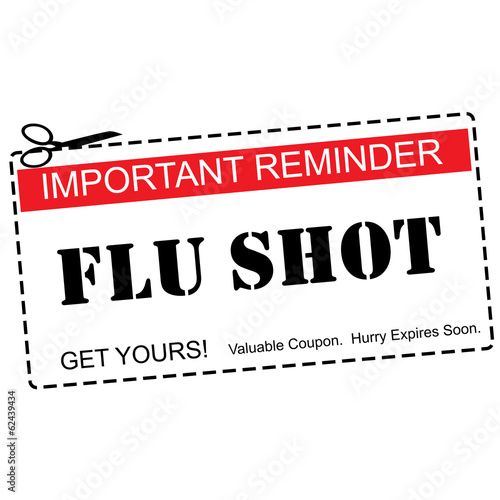 Flu Shot Reminder Coupon Concept