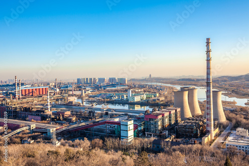 Chimney of heavy industry factory in Beijing