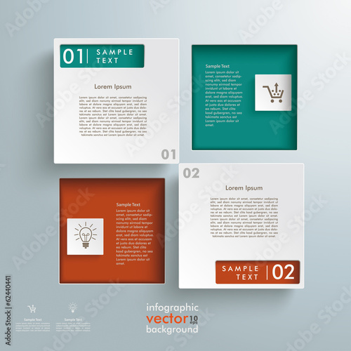 Square Holes Silver Background Infographic