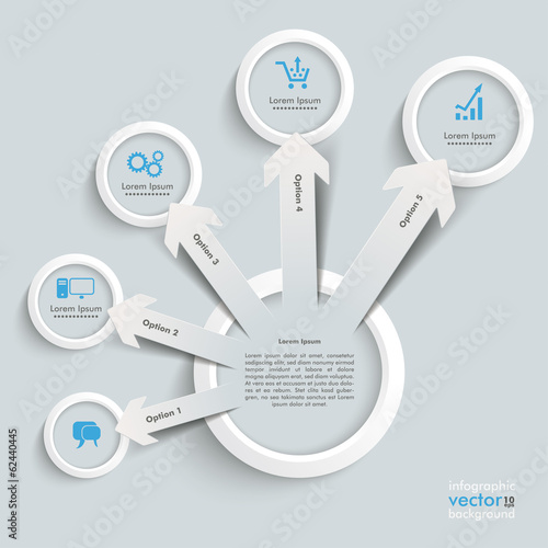 White Ring Paper Arrows Growth Rings