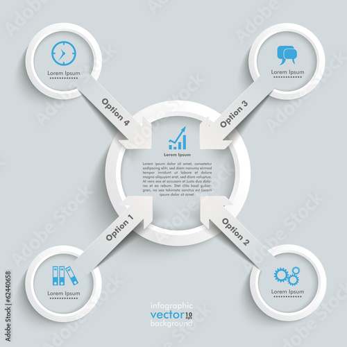 4 Paper Cut Arrows Ring Centre Centre 4 Rings
