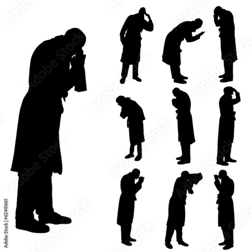 Vector silhouette of a people.
