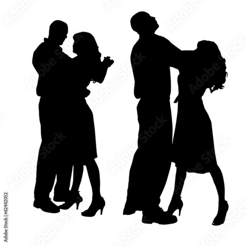 Vector silhouette of people.