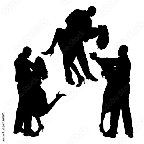 Vector silhouette of people.