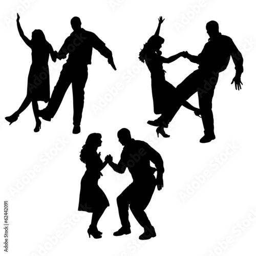 Vector silhouette of people.