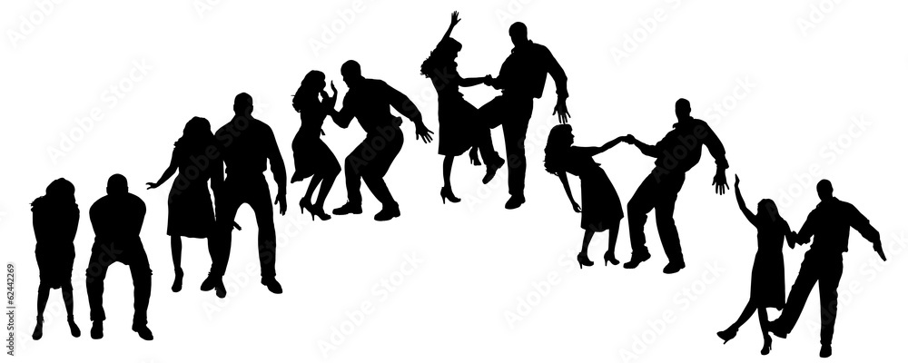 Vector silhouette of people. Vector silhouette of people.