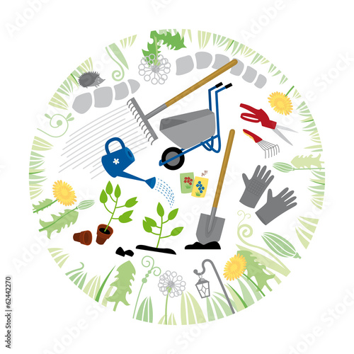 Garden, spring illustration