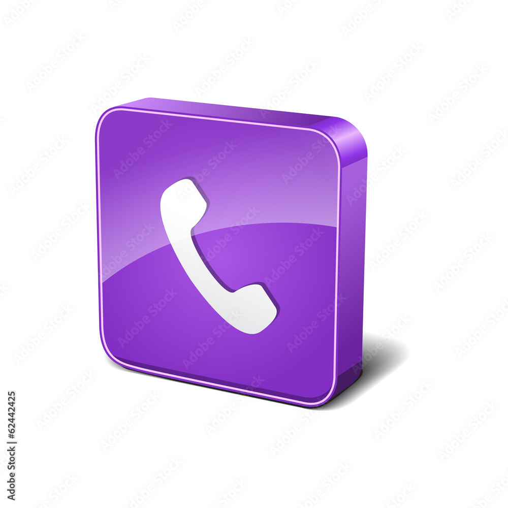 Call 3d Rounded Corner Violet Vector Icon Button Call 3d Rounded Corner Violet Vector Icon Button