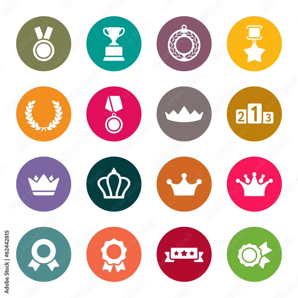 Awards icons set Awards icons set