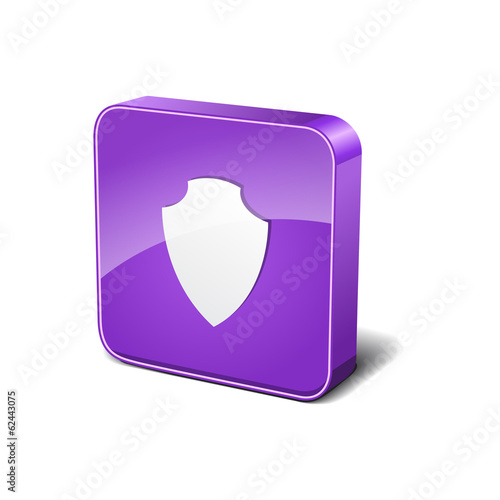 Free Download Shield 3d Rounded Corner Violet Vector Icon Button - GFXLoad