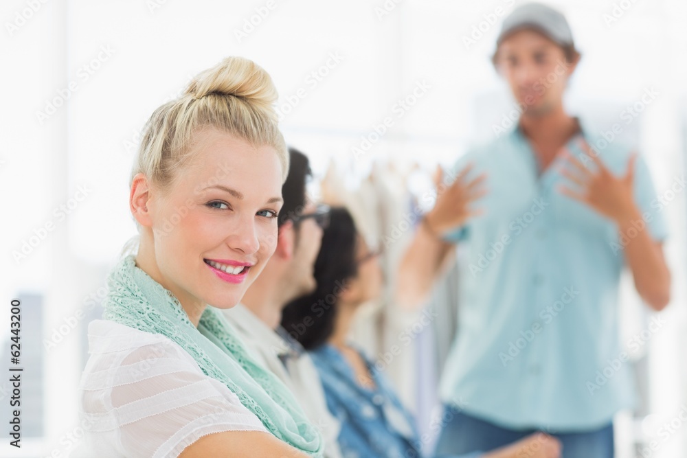 Obraz premium Fashion designers discussing designs