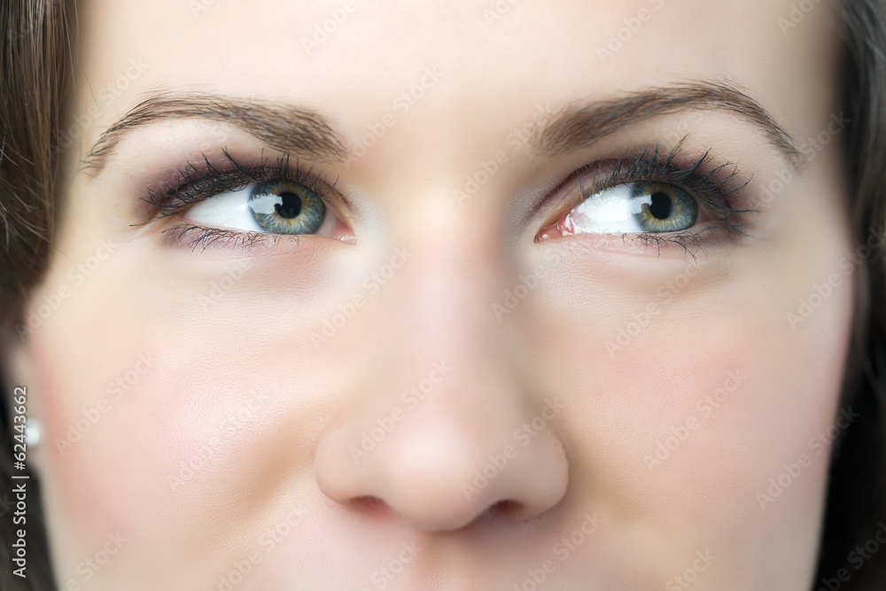 Closeup woman eyes Closeup woman eyes