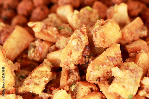 Pork fried bread in the market.