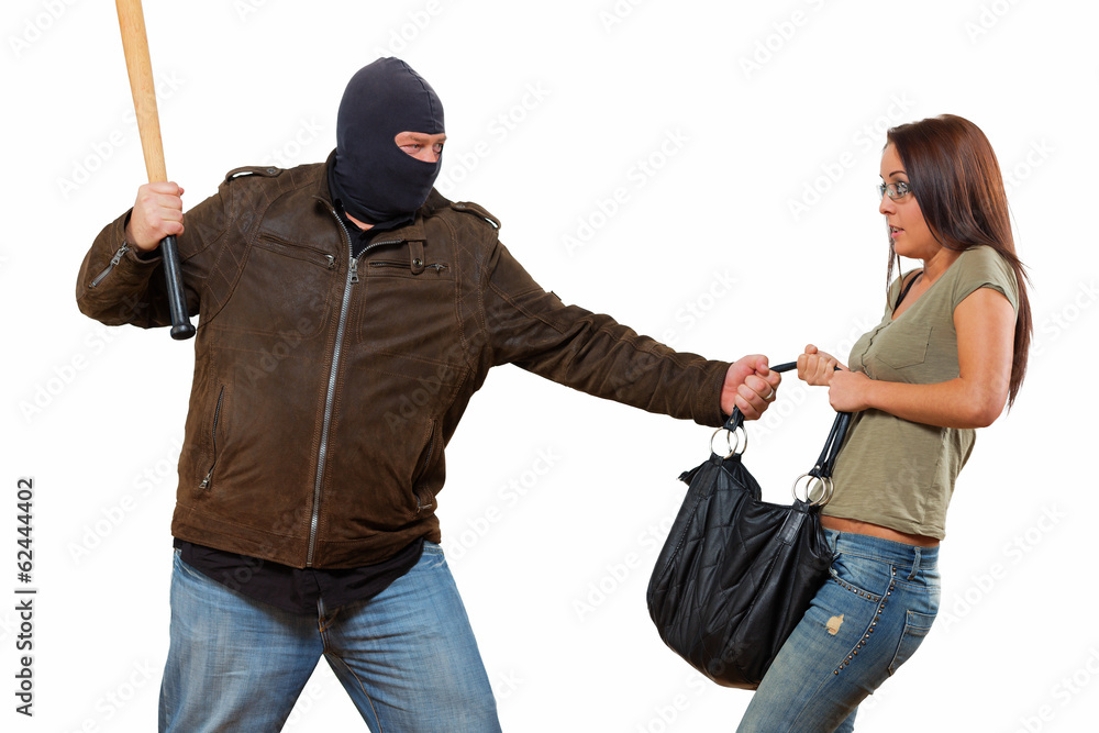 Isolated Robbery Scene Stock Foto Adobe Stock