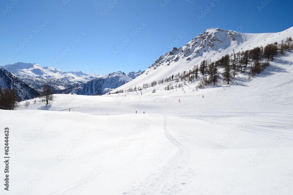 High mountain ski resort