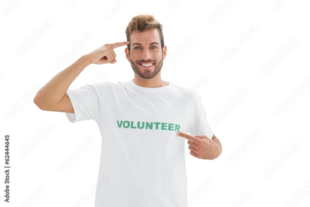 Portrait of a smiling young male volunteer Portrait of a smiling young male volunteer