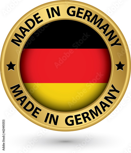Free Download Made in Germany gold label, vector illustration - GFXLoad