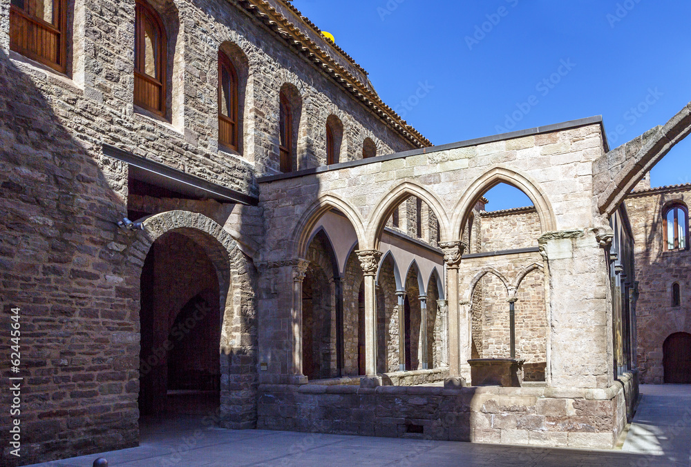 courtyard of Castle of Cardona. Catalonia, Spain