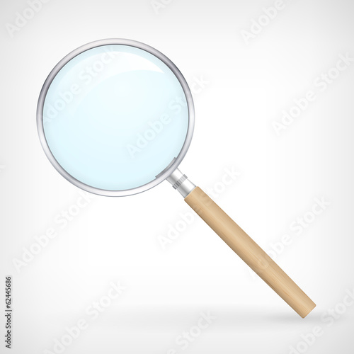 Detailed vector icon magnifying glass