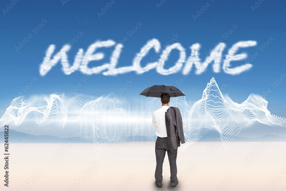 Welcome against energy design over landscape Welcome against energy design over landscape