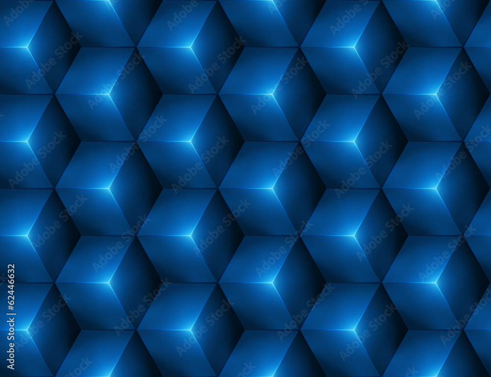 3d Abstract seamless background with blue cubes 3d Abstract seamless background with blue cubes