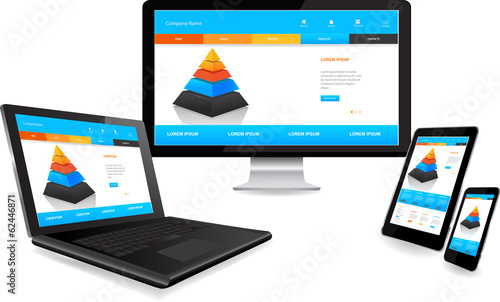 Responsive web design concept